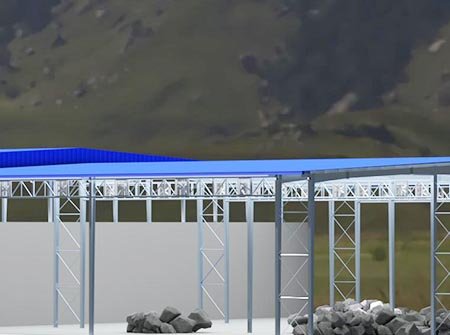 New Caledonia Nickel Ore Storage Shed 8100 SQM